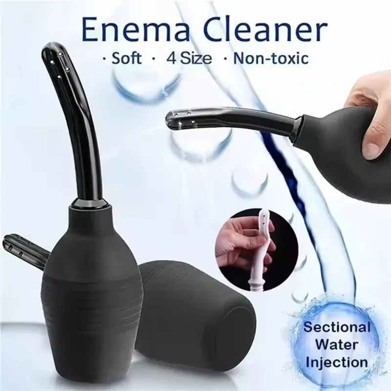 310ml Enema & Douche Clean and Healthy Wash Flusher System for Men Women Made of Comfortable Silicone, Anal Shower