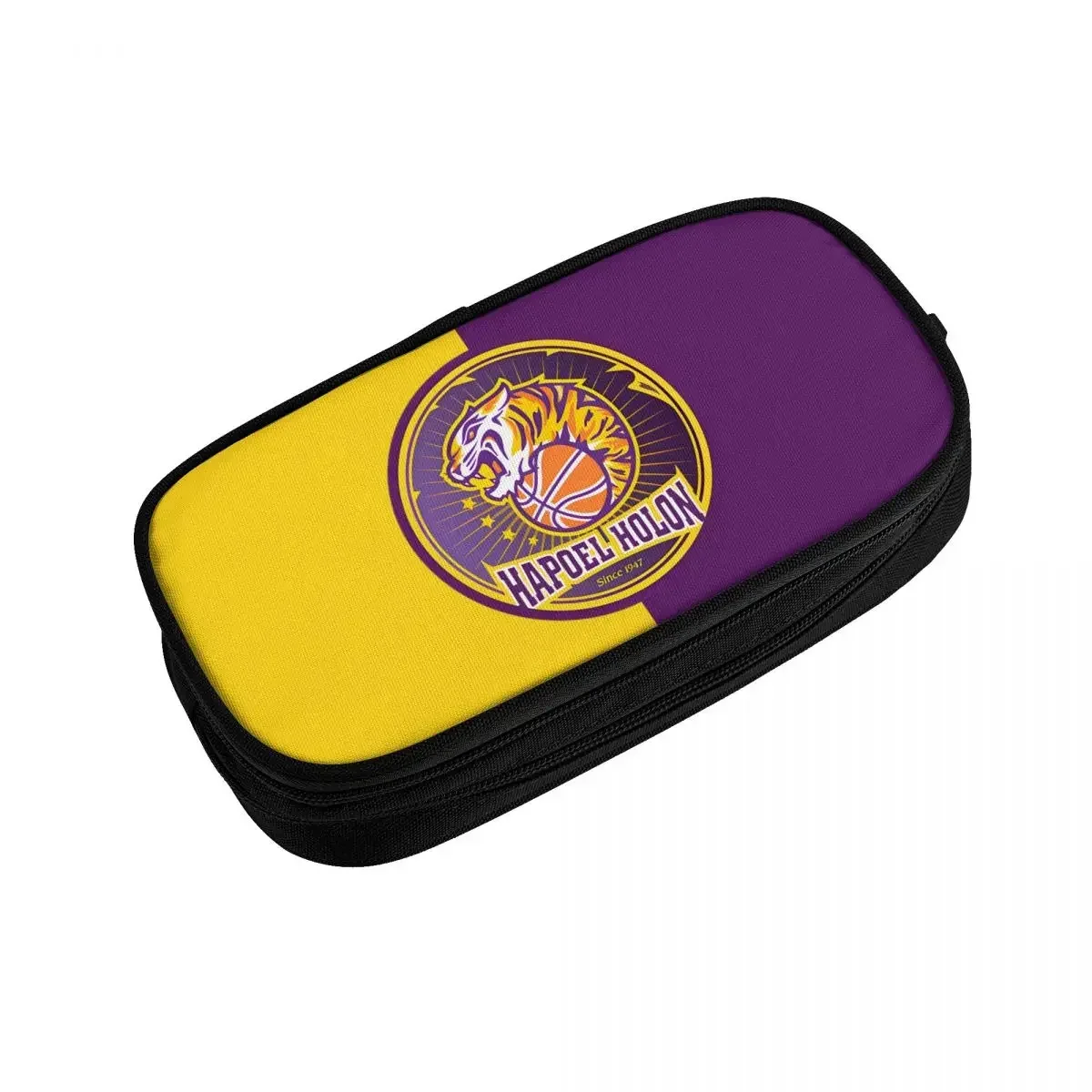 Hapoel Holon Basketball Big Capacity Pencil Pen Case Stationery Bag Pouch Holder Box Organizer for Teens Girls Adults Student