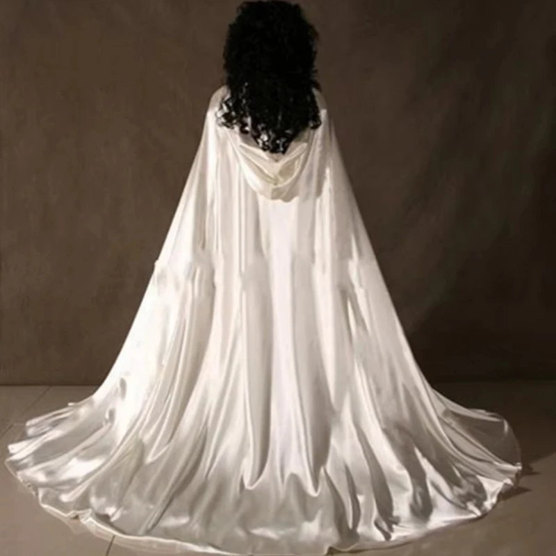 Satin Bridal Hooded… - image