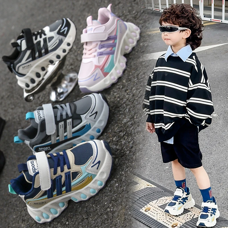

Спортивная обувь для мальчиков 2026, весенне-осенние новые белые туфли для девочек с дышащей сетчатой поверхностью, детская обувь для папы для отдыха