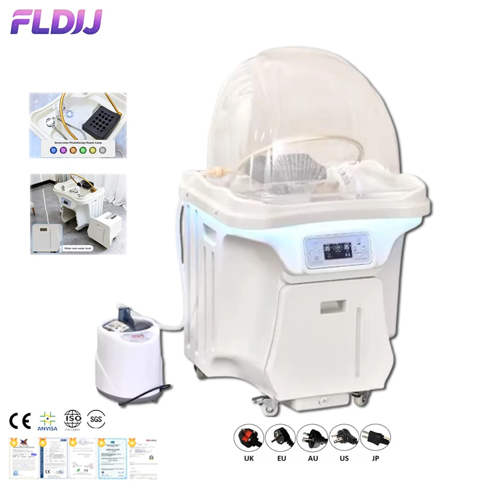 

Movable Head SPA Shampoo Basin with 55L Water Storage Tank, Heating, No Need To Connect Water Pipe, Water Cycle Hydrotherapy