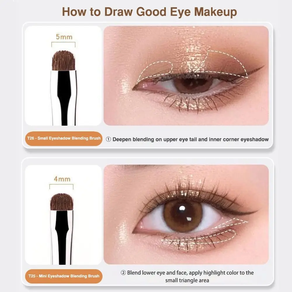 Fashion Soft Hairs Eye Makeup Brush Plastic Handle Professional Eye Detail Brush Makeup Brushes & Tools for Women