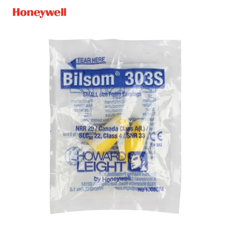 200 Pairs Honeywell Bilsom 303 Earplugs Laser Lite Polyurethane Foam Bullet Shape Small Uncorded Disposable Earplugs