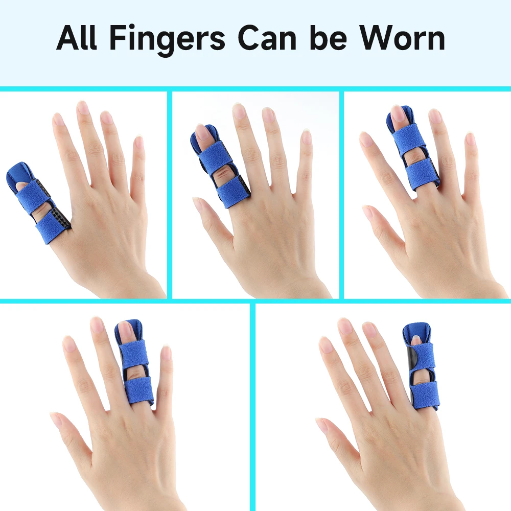 1Pcs,Finger Splint Brace with Aluminum Alloy Breathable Finger Brace for All Fingers Tendon Release Pain Relief Rehabilitation