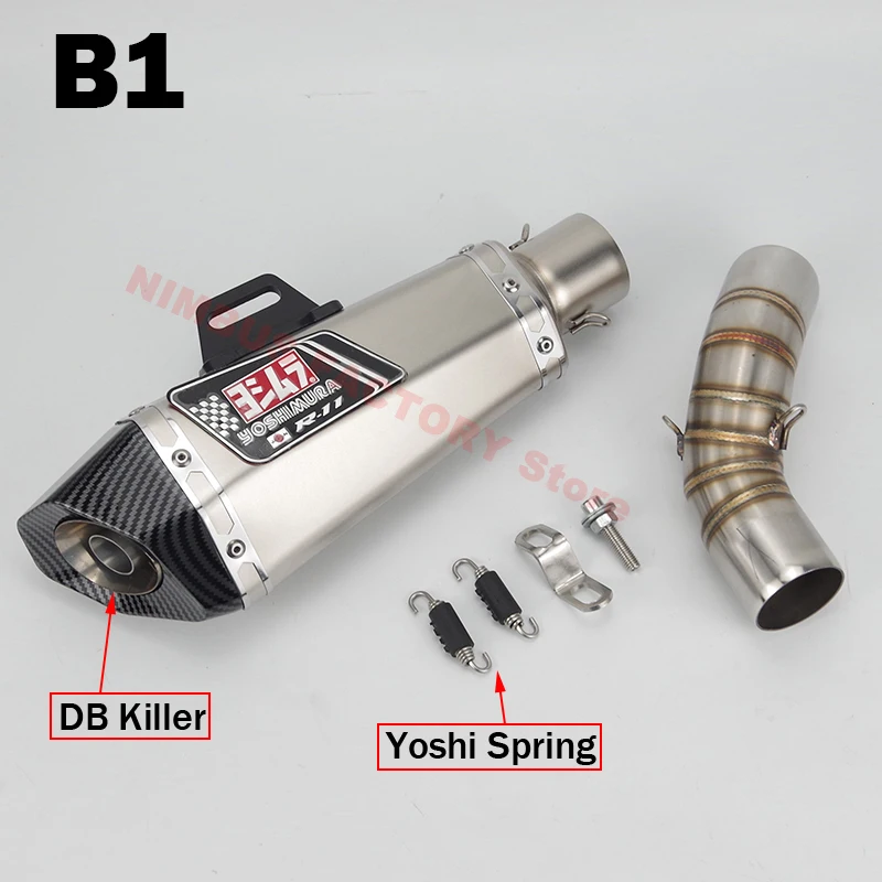 Z900 Slip-on 51mm Motorcycle Exhaust Muffler Middle Link Pipe Escape with DB Killer for Kawasaki Z900 2020 2021