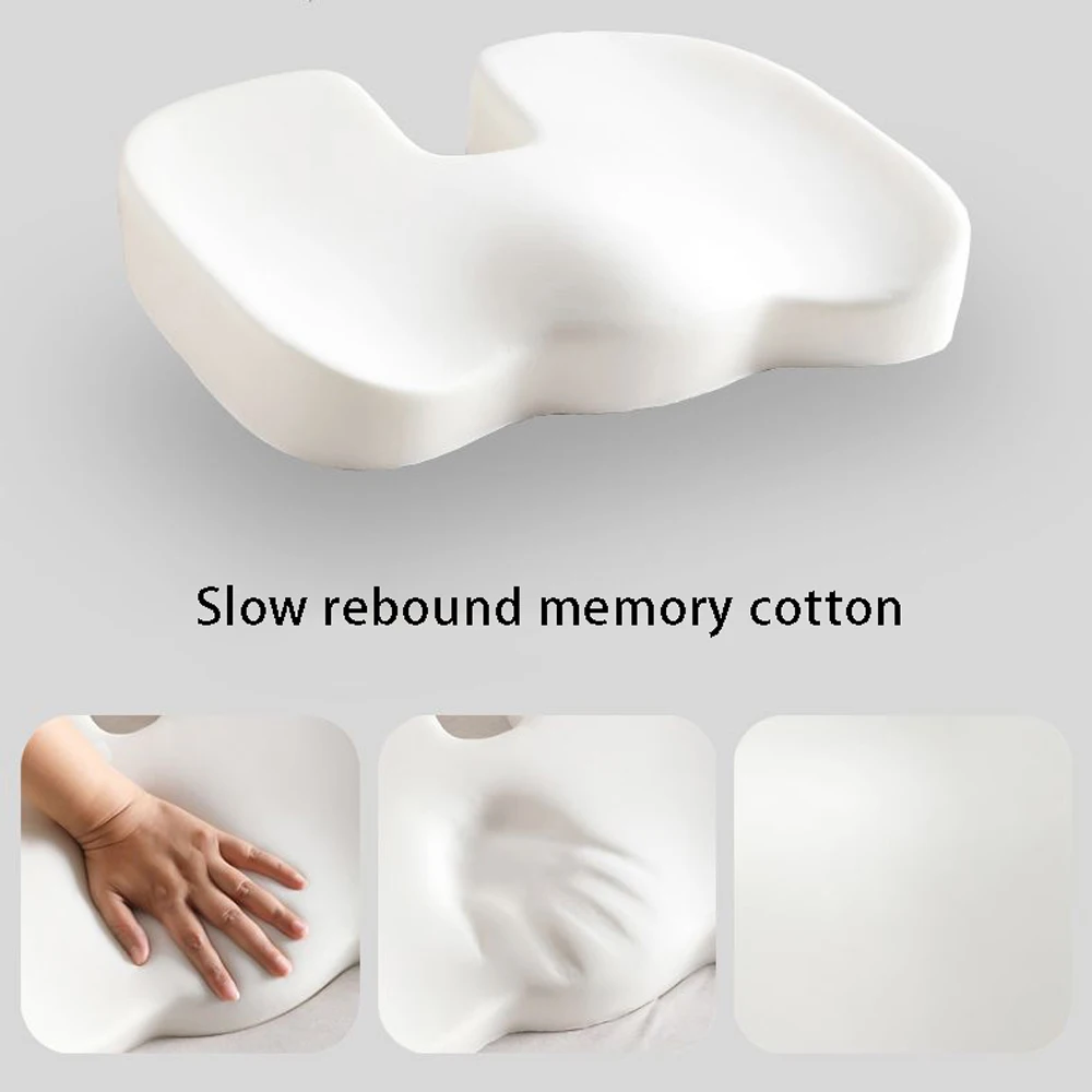 1 pcs Memory Cotton Seat Cushion For Office Car Long Sitting Thick Chair Cushion Ergonomic Memory Cotton Office Cushion