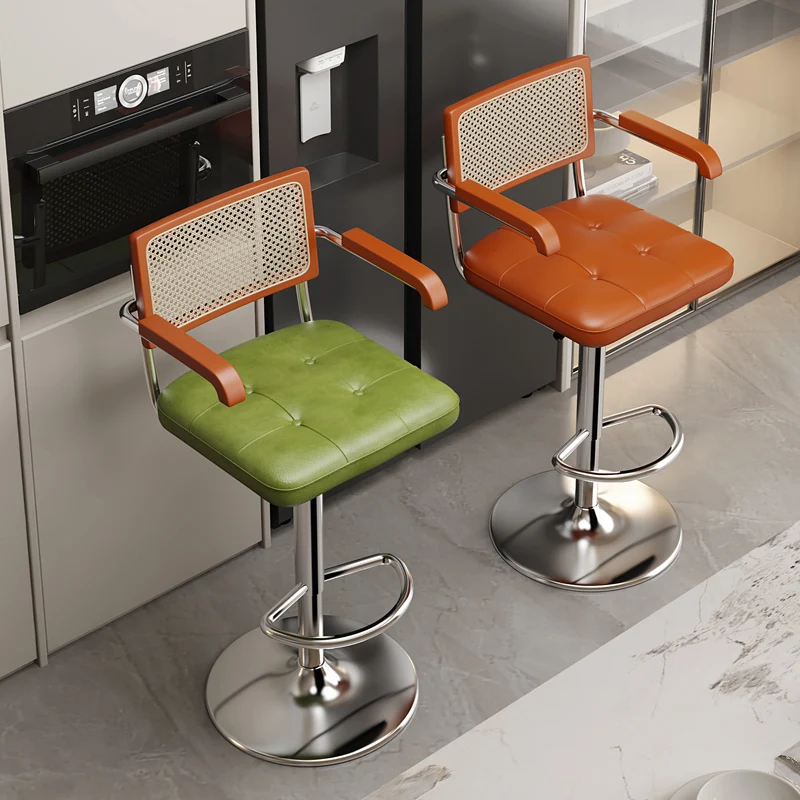 مسند الظهر كرسي مرتفع كرسي المطبخ بار كرسي دوار فاخر مريح البراز الداخلية الصناعية مريح منصة مشروبات المنزل