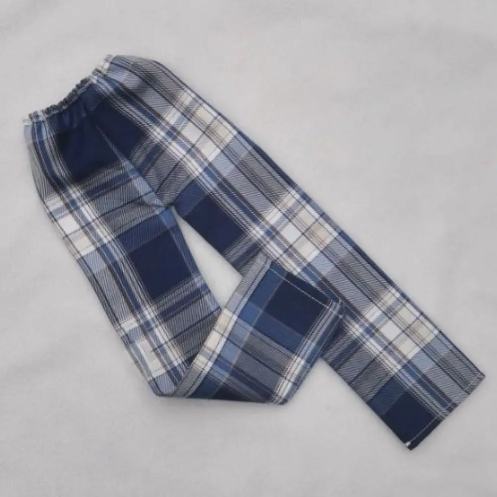 Wysokiej jakości spodnie w kratę, mini urocze spodnie księżniczki, akcesoria DIY, odzież codzienna, spodnie dla lalek 1/4 BJD 45cm