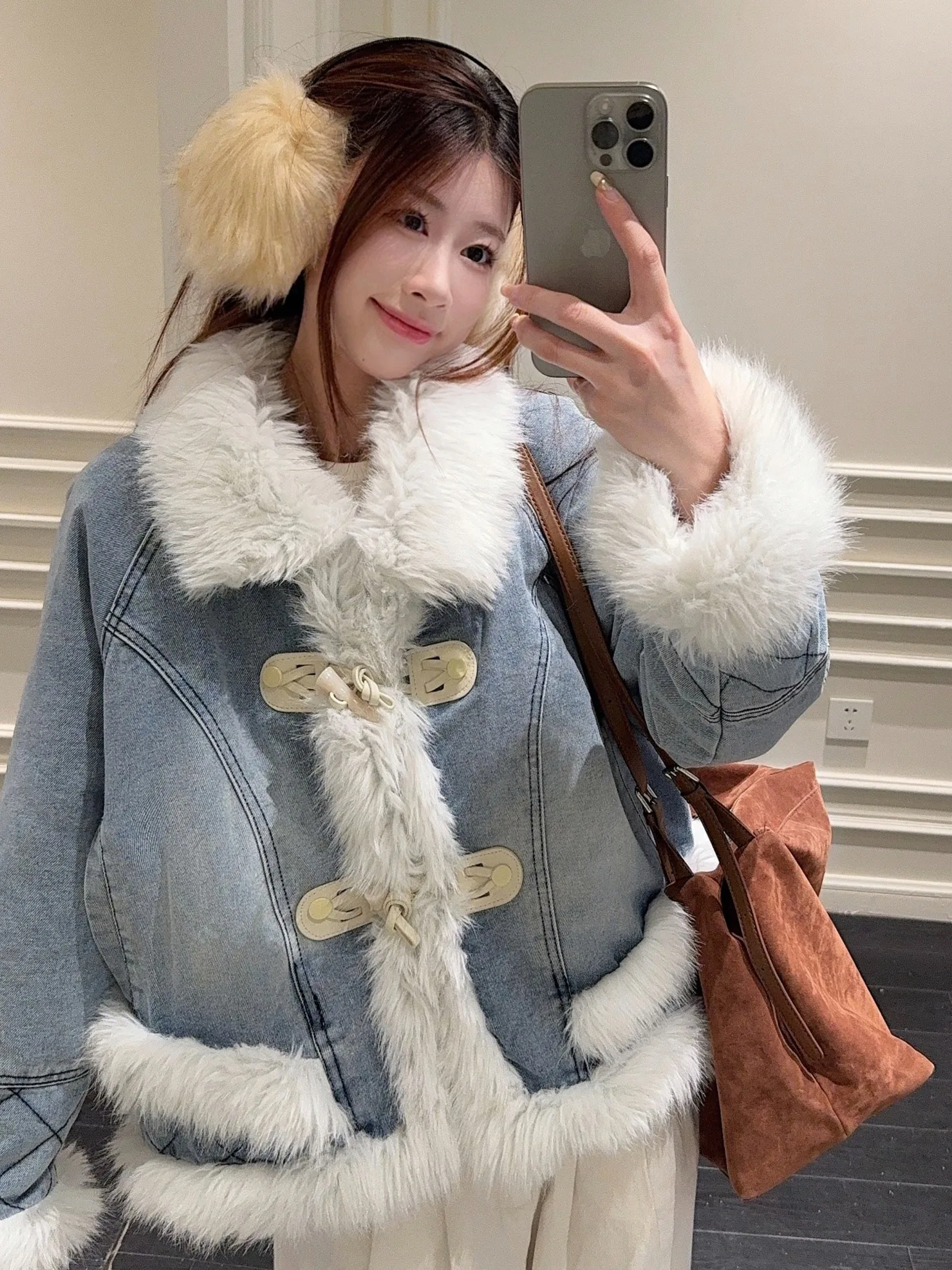 

Faionable Winter New Arrival Cotton Jaet with Fur Collar Versatile Parka Sle Commute Friendly Long Sve Thiened