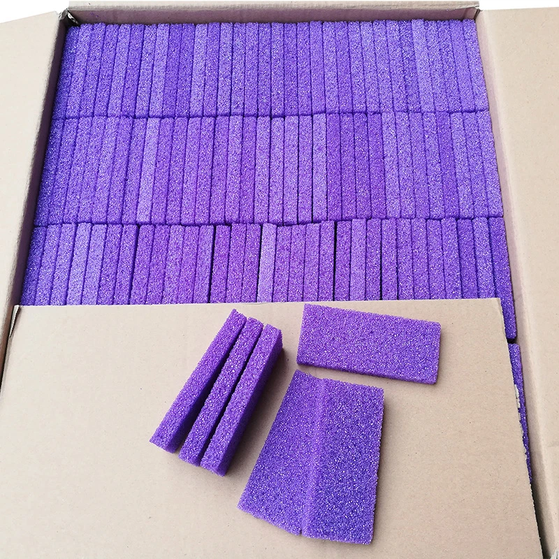 100Pcs Purple Foot Pumice Stone For Feet Foot Scrubber Sponge Callus Remover Dead Skin Pedicure Nail Supplies Art Salon Home Use