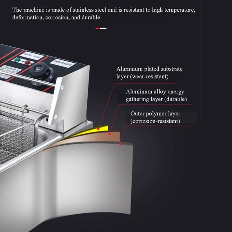 Commercial Double Oil Cylinder Electric Deep Fryer French Fries Frying Machine Oven Hot Pot Fried Chicken Grill
