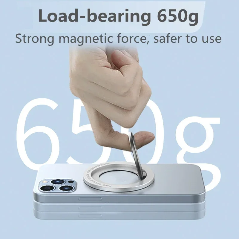 Magnetic Mount Magsafe Finger Ring Holder Ultra-thin Magnetic Phone Stand for Iphone 14 13 12 Pro Max Smartphone Bracket