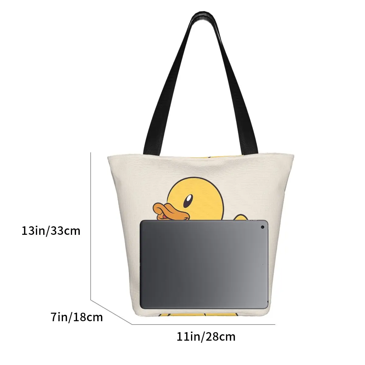 Plain Ole Rubber Duckie Saco De Compras Pano Estético Bolsa Ao Ar Livre Sacos De Moda Feminina