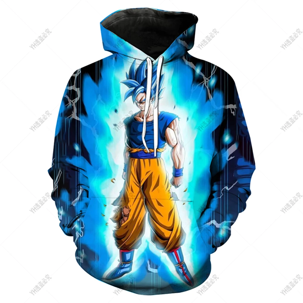 Autumn Children's New Sweater Dragon Ball Wukong 3D Digital Printing Loose Comfortable Hooded Pullover Large Size