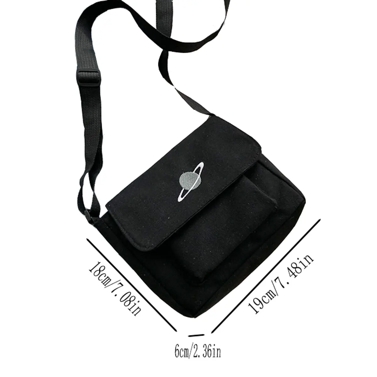 Torba na ramię z materiału żeglarskiego, w stylu koreańskim, oryginalna torba crossbody Suefeng dla uczennic. — zdjęcie 3