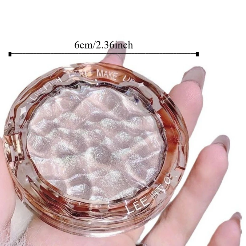 Palette di ombretti Crystal Bright Bright Powder Pearl Evidenziatore in polvere facile da indossare High Gloss Brighten