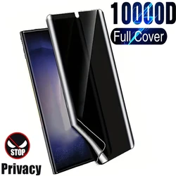 Anti Spy Hydrogel Film For Samsung Galaxy S20 S21 S23 S22 Ultra S9 S10 Plus S21 FE Note 9 10 20 Ultra Privacy Screen Protector