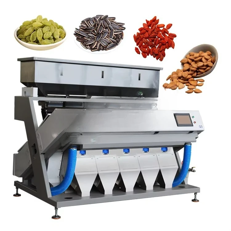 FL Nut Color Sorting Machine Low Power Consumption Separator For Walnut Hazelnut Impurity Removal Production Workshop Unit