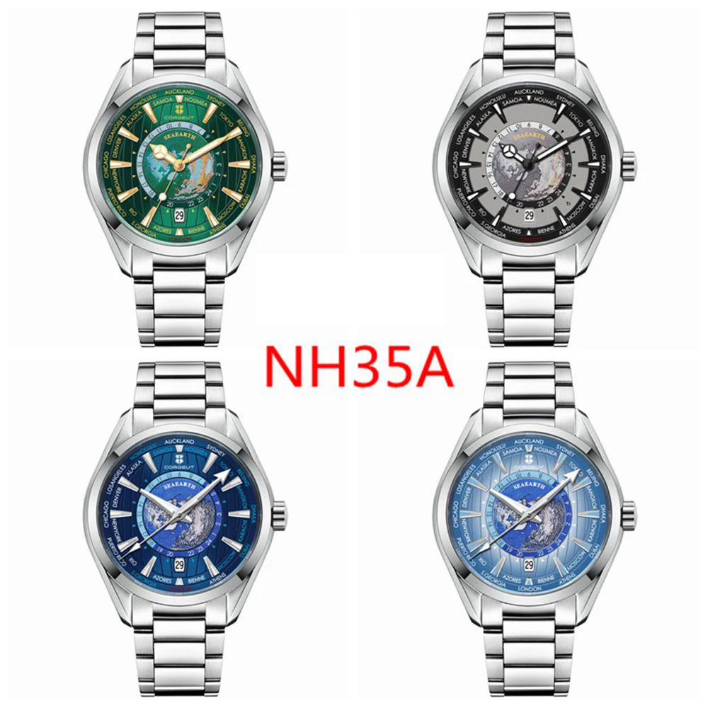 

41mm Luxury NH35 Mechanical Wristwatch Corgeut Watch for Man relogios masculino Sapphire Glass Stainless Steel Dress Watches