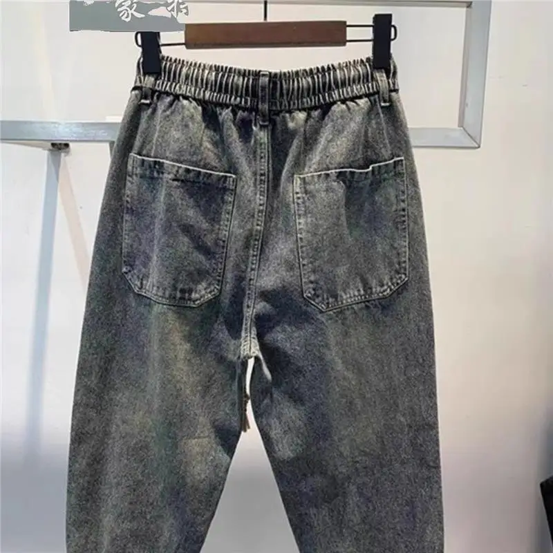 

Loose Fit Vintage Waed Denim Jeans High Waist Long Tapered Harlan Pants for Men And Women Summer New Sle Wear Resistant