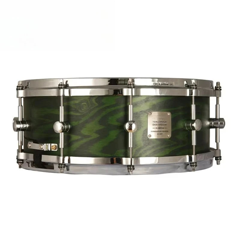 A1455 6ply ASH Wood Shell Professional Musical Drum Die-cast Hoops Remo Head Snare Drum