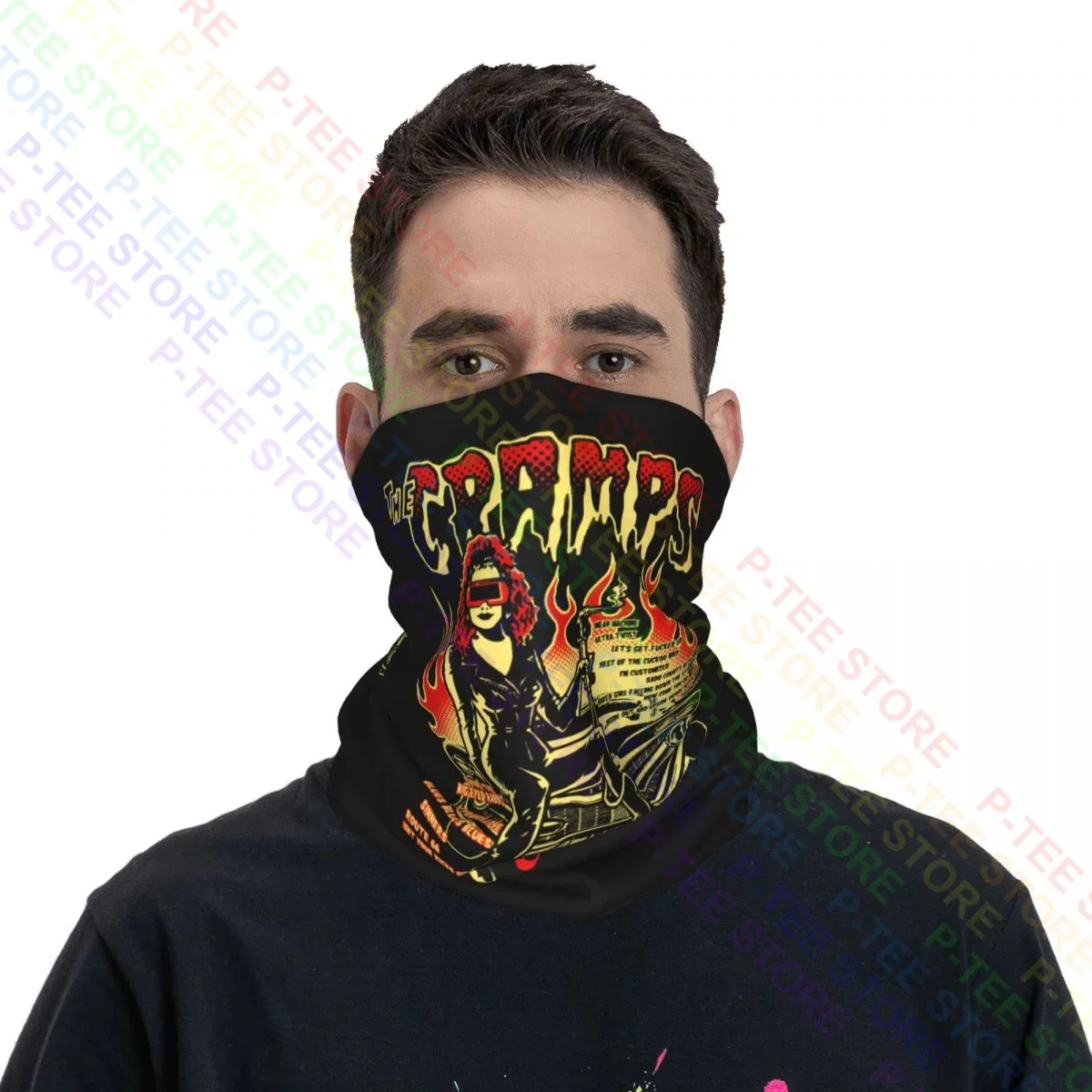 The Cram Vince Ray Poison Ivy Dodge Royal Lancer flamework leher Gaiter Bandana syal masker wajah cepat kering