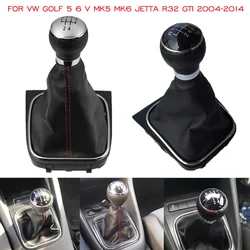 5/6 Speed Car Gear Shift Knob Gearstick Gaiter Boot Dust Cover For Volkswagen VW Golf 5 6 V MK5 MK6 Jetta R32 GTI 2004-2014