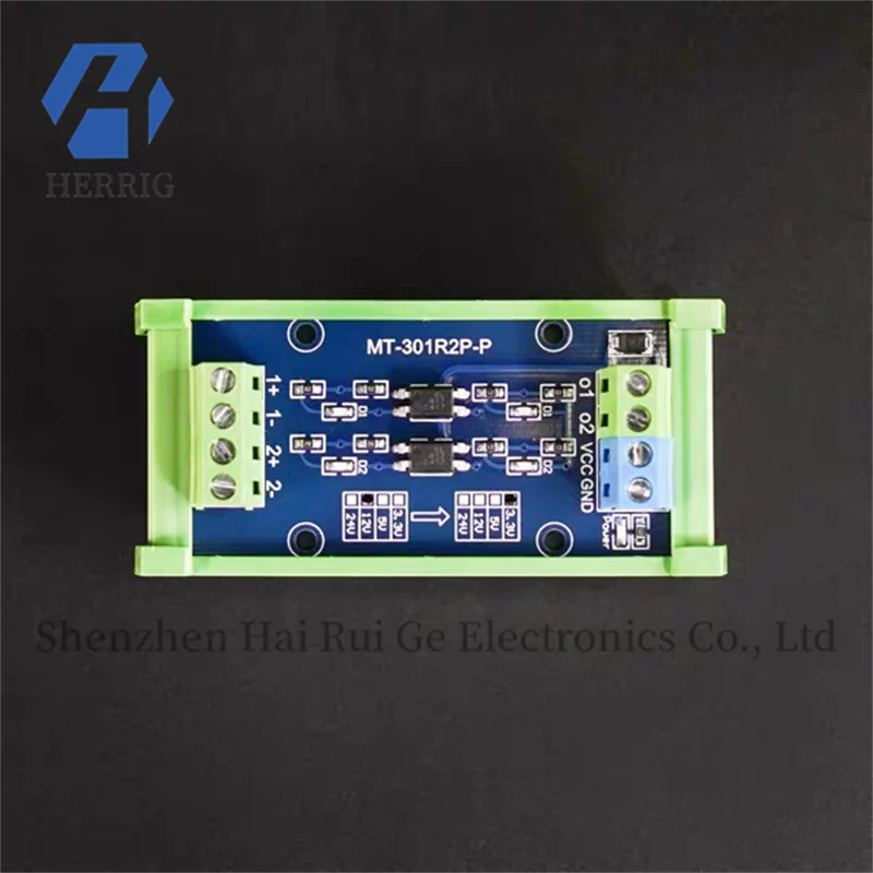 2-channel level conversion module with isolated 12V to 3.3V conversion
