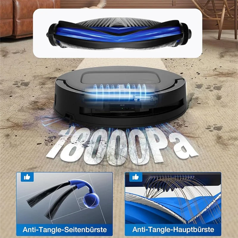 ABUS-For ECOVACS Deebot X9 Pro Omni/X9 Pro Robot Vacuum Cleaner Replacement Main Side Brushes HEPA Filters Dust Bags