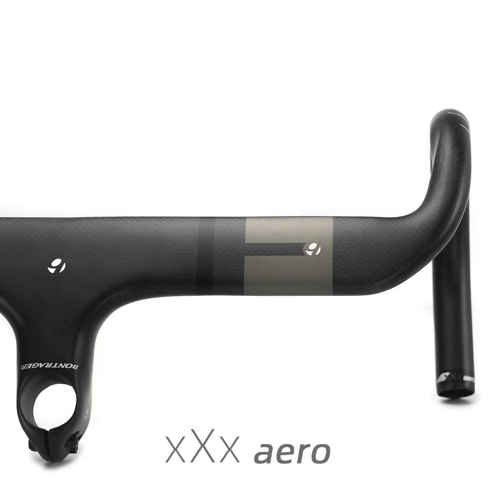 3K ブラックフルカーボンファイバー統合ロードバイクハンドルバーステム 80-120 ミリメートルベンド 380-440 ミリメートル幅自転車アクセサリー