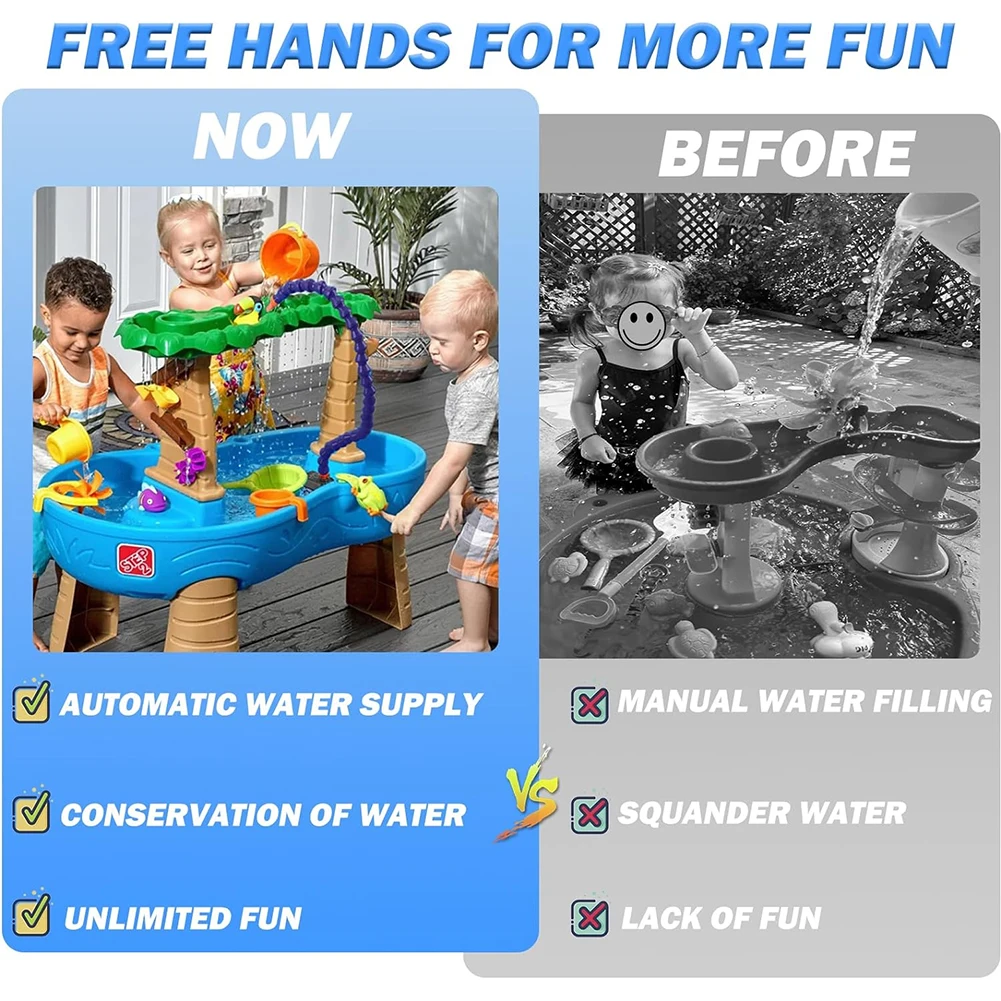 Water Table Pump Automatic Water Supply Accessories Powerful Pump for Water Play Table Summer Outdoor Splash Table