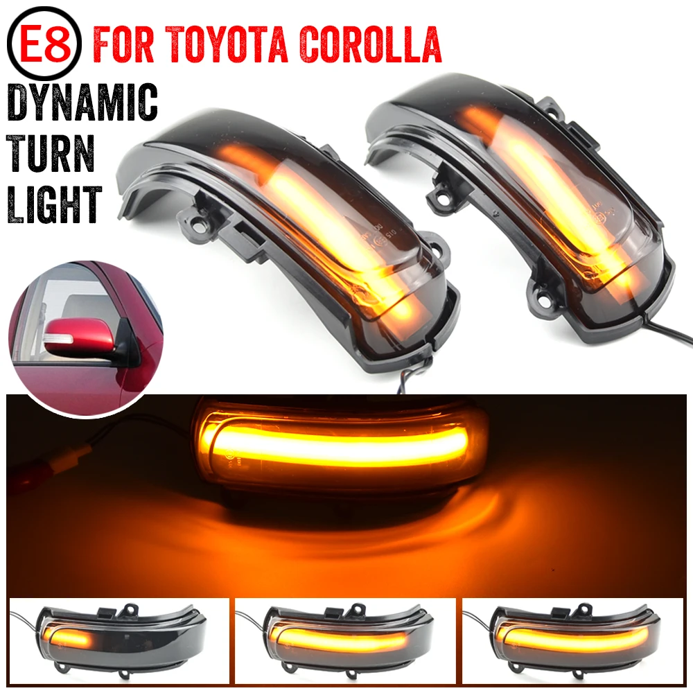1 pair For Toyota COROLLA ZELAS REIZ AURIS Scion Car LED Dynamic Turn Signal Indicator Sequential Side Mirror Light Lamp