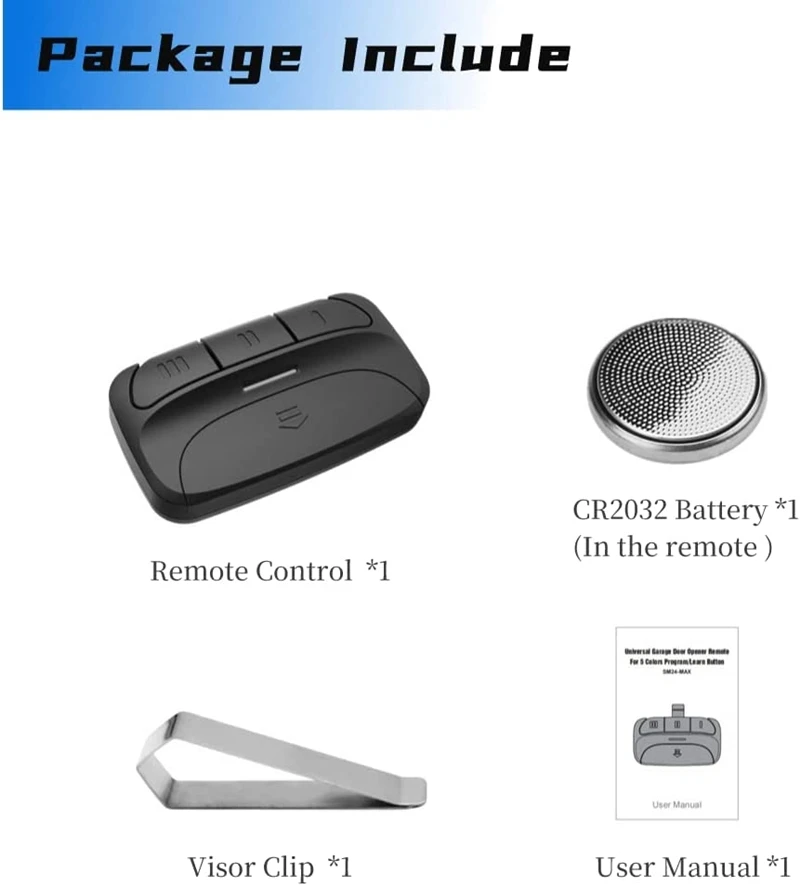 Universal Garage Remote 310 315 390MHZ Garage Door Commands Chamberlain LiftMaster For 893MAX Remote Control