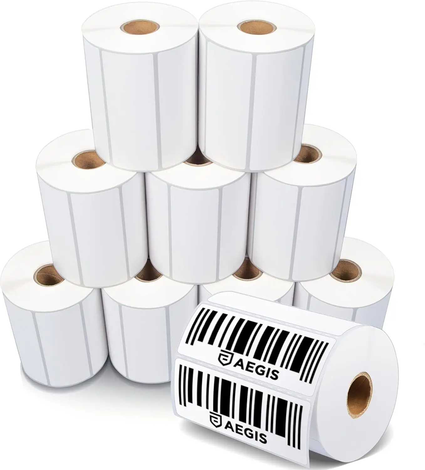 

4" x 1.5" Direct Thermal Labels, 9000 Labels (10 Rolls) - Barcode Stickers for Zebra, Rollo Printers, Matte White, Permanent Adhesive