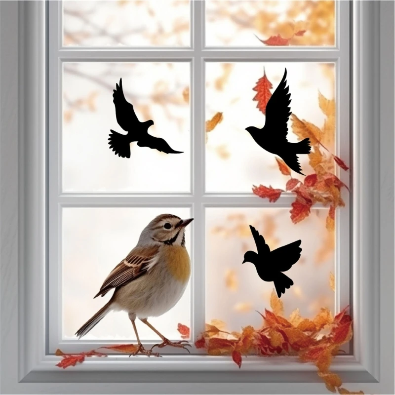 16pcs Large Hummingbird Window Clings Anti-Collision Window Stickers Prevent Bird Strikes on Door Window Glass Decals