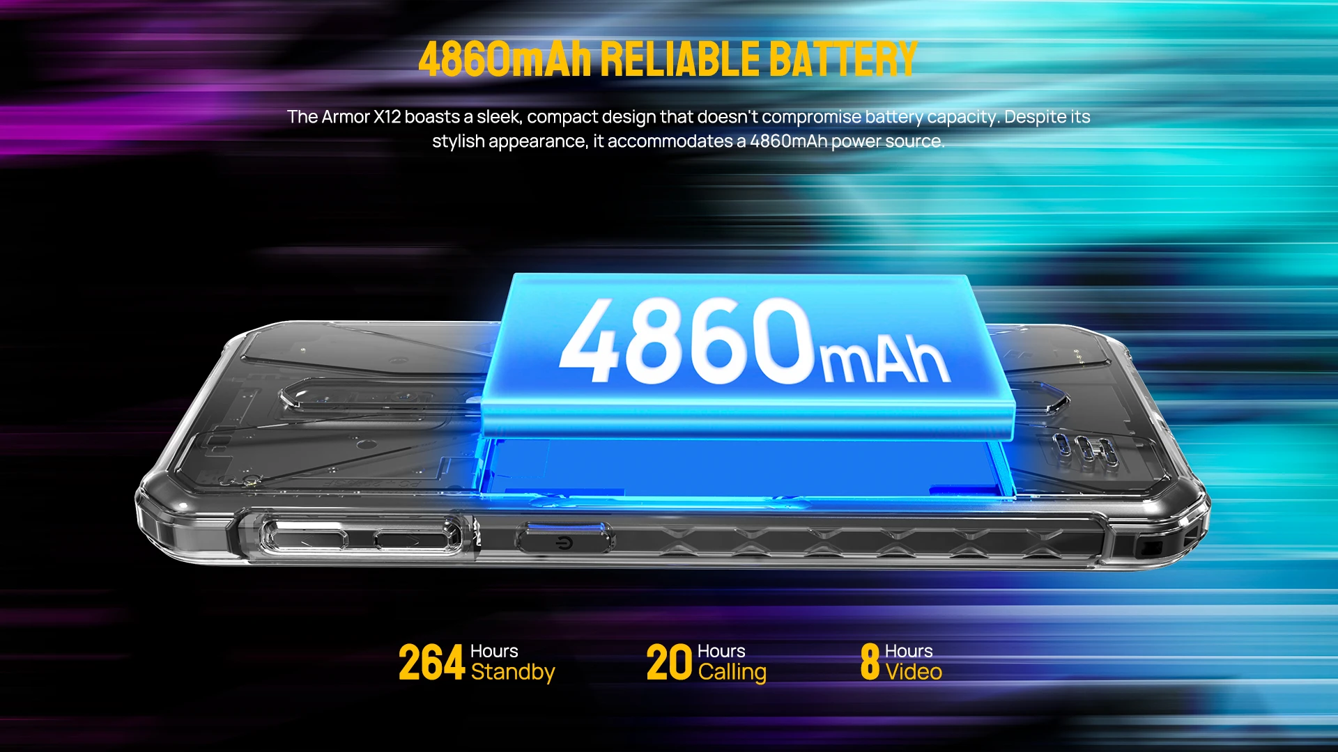 Ulefone Armor X12,Android 13,Up to 6ГБ(3ГБ+3ГБ)RAM,32ГБ ROM,4860mAh,13MP , 5.45", 4G NFC,Global Version