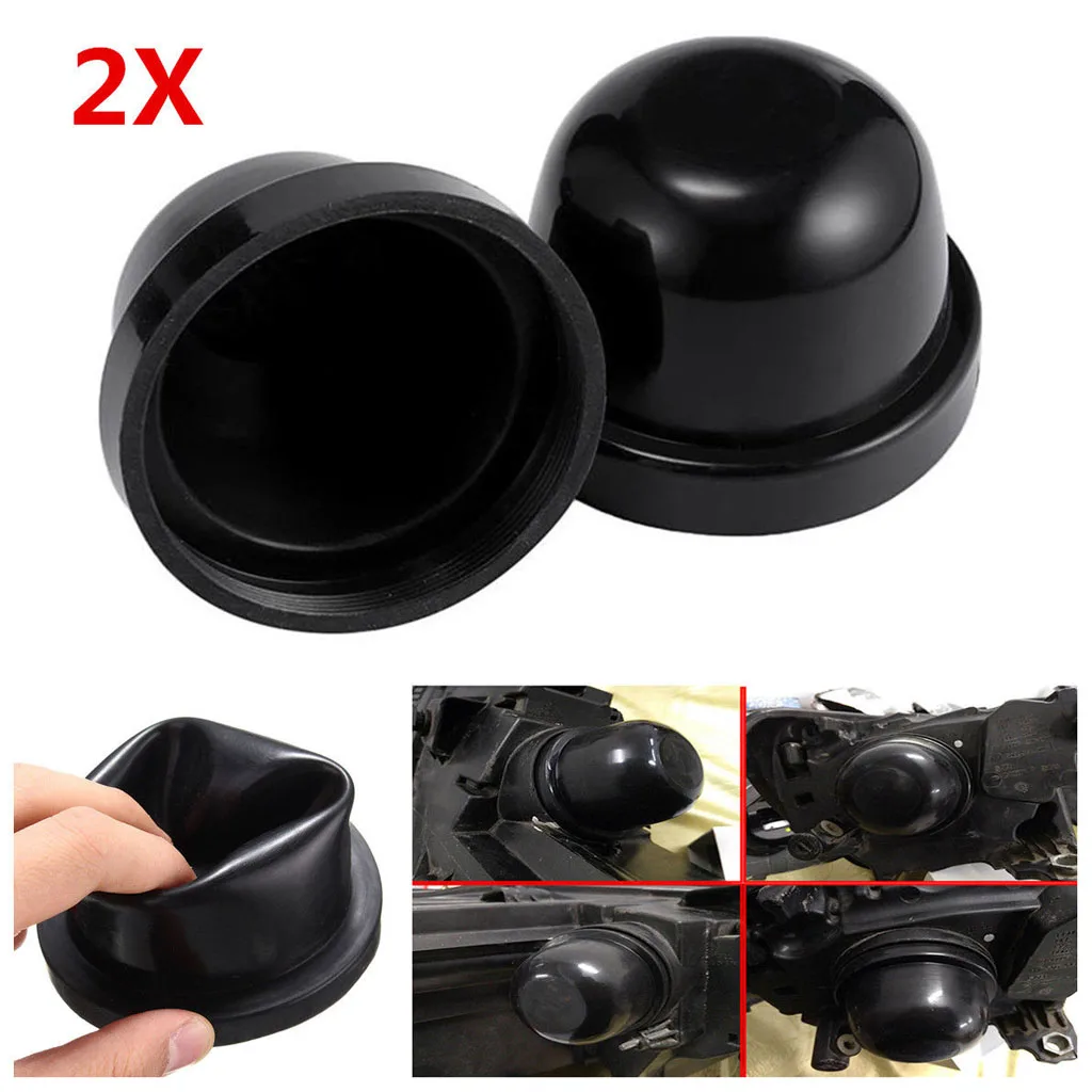 Pair Inner Rubber Housing Seal Cap Dust Cover for Car LED HID Headlight 100mm