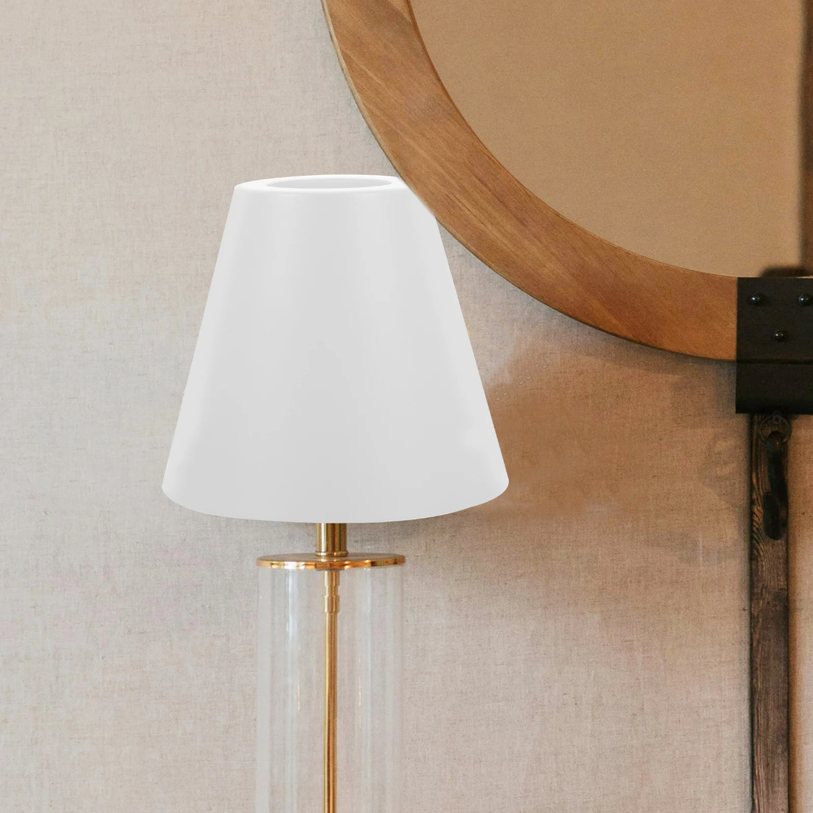 

Iron Lampshade Table Lamp Cover 42mm White E27 Pendant Light Fixtures Hanging Shades Decorative Home Office Lighting Chandelier