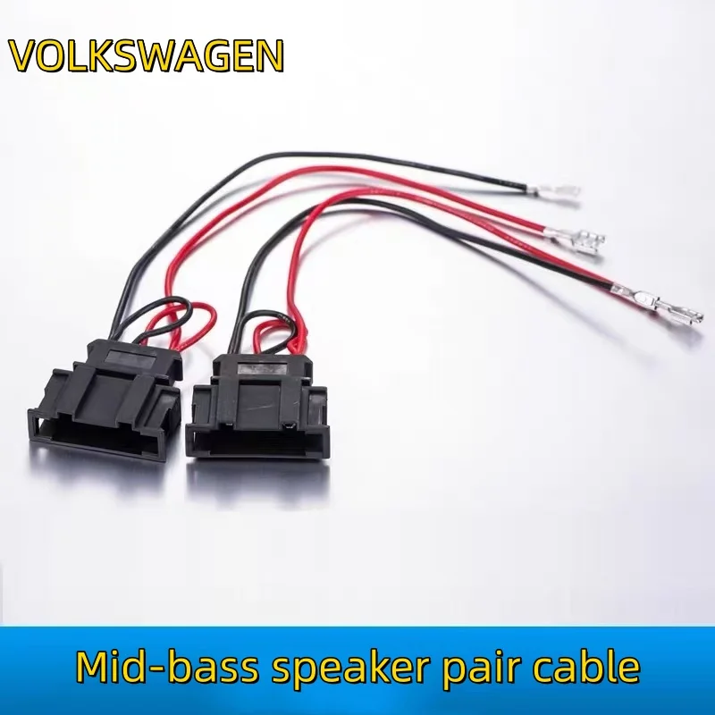 2Pcs Car Speaker Wire Harness Adaptor Replace Vehicle Connection Plug Cable Connector VOIKSWAGEN for Golf for Seat for Passat