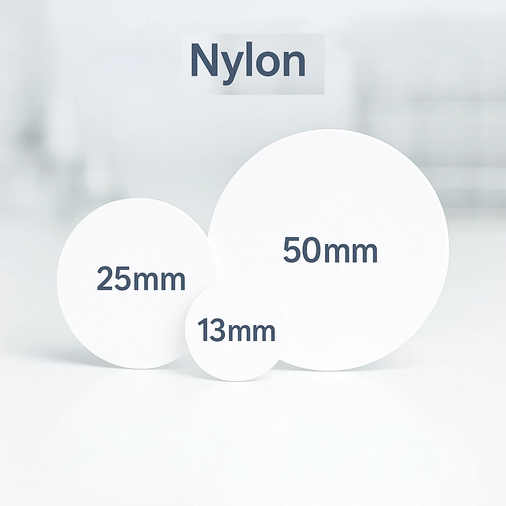 Nylon Membrane Filter 0.22μm 0.45μm Hydrophilic Microporous Filter Disc For Laboratory Water Air Solvent Filtration Equipment