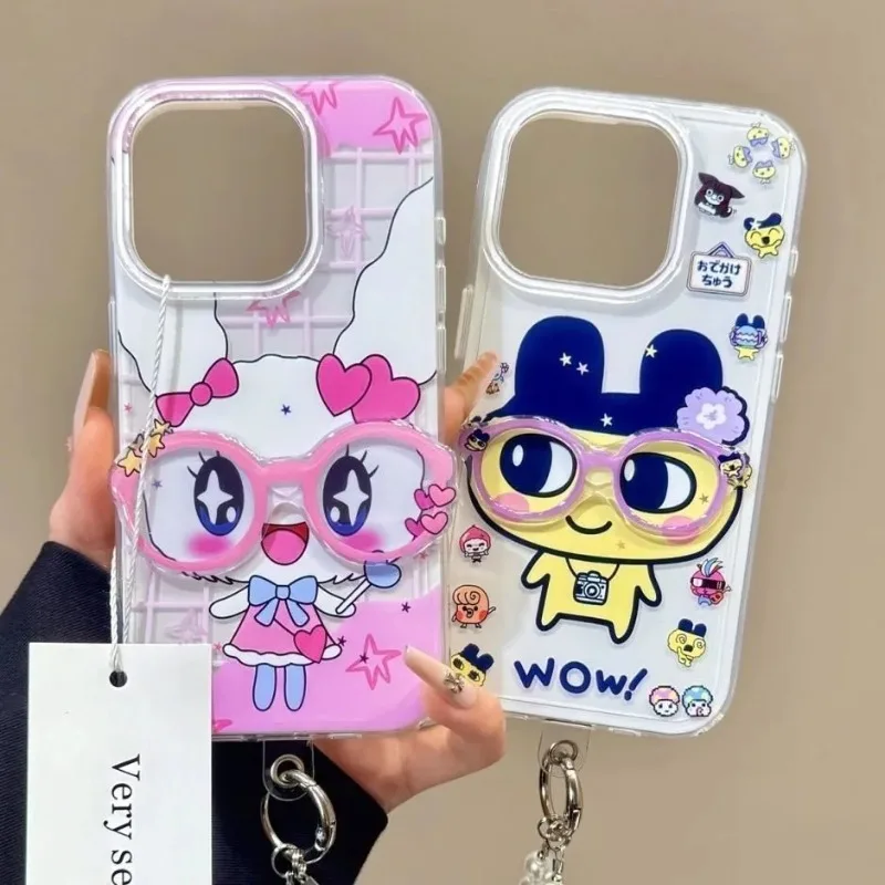 

new kawaii wear glasses Tamagotchi mametchi lovelitchi Phone Case For IPhone 17 17air 17promax 16 15plus 141mini 13 12 11ProMax