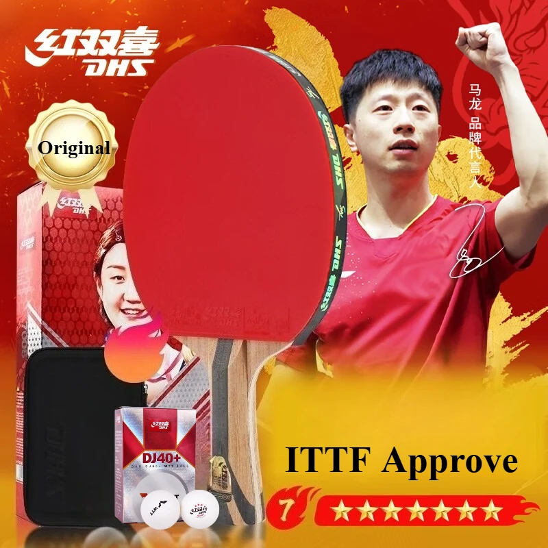 

DHS 7 Star Table Tennis Racket 7006/7002 5-layer Wood Hurricane 8 Ping Pong Bat Case Long Hand Ping Pong Racquet Sport Entertain