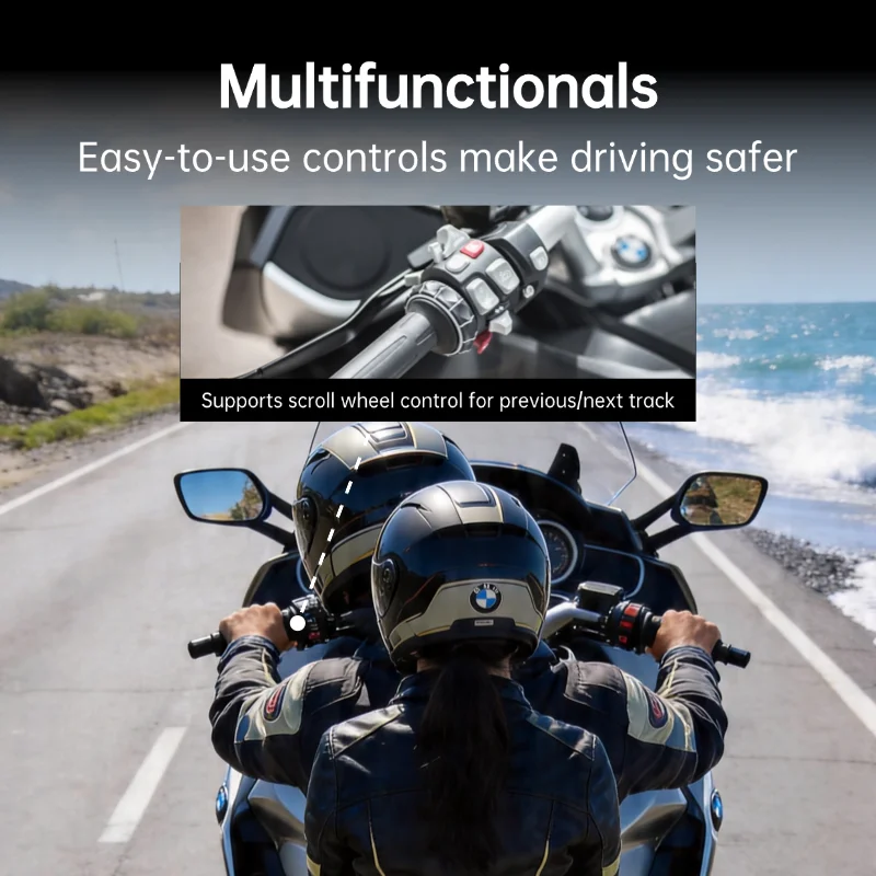 GITANK Bluetooth 5.0 Adapter, Compatible with BMW Motorcycles 2014–2020 K Series and R Series (with Factory-installed USB/AUX )