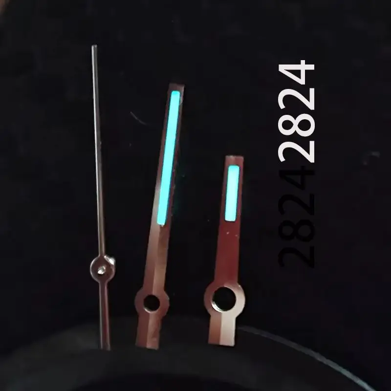 525for the 2824, 2834, and 2836 movement hands with blue luminescent three-hand design, applicable to [R41mm case] watch h