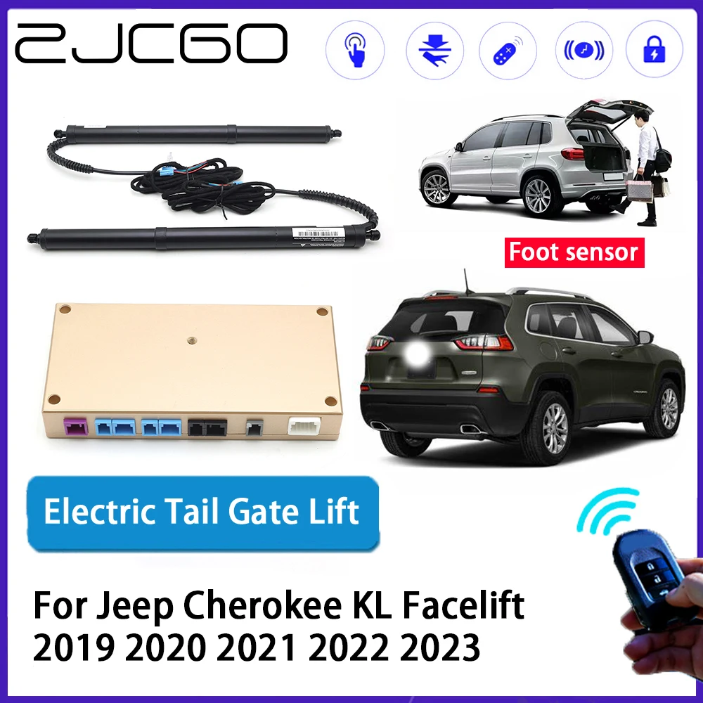 

ZJCGO Car Auto Trunk intelligent Electric Tail Gate Lift Automatic Tailgate Opener for Jeep Cherokee KL Facelift 2019~2023