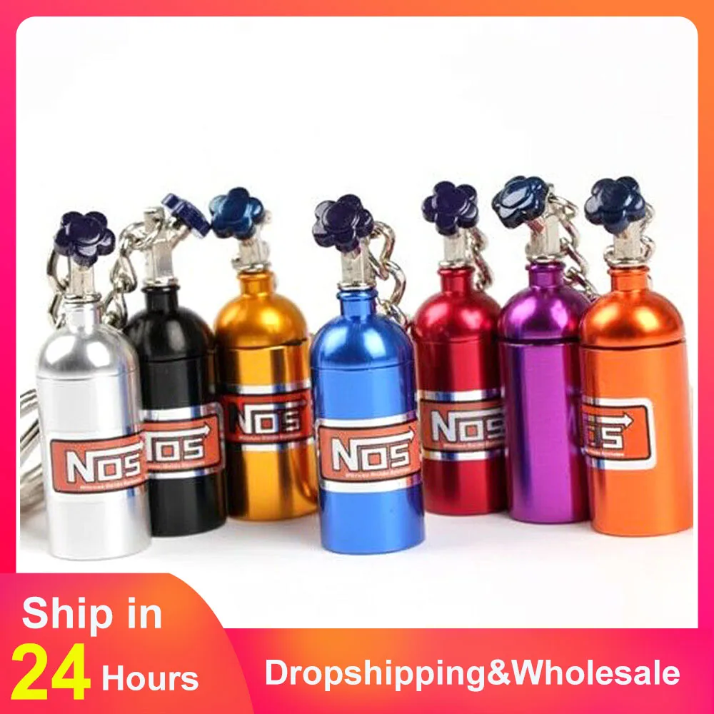 

Turbo NOS Nitrous Oxide Bottle Key Chain Keychain Keyring Stash Pill Box Storag