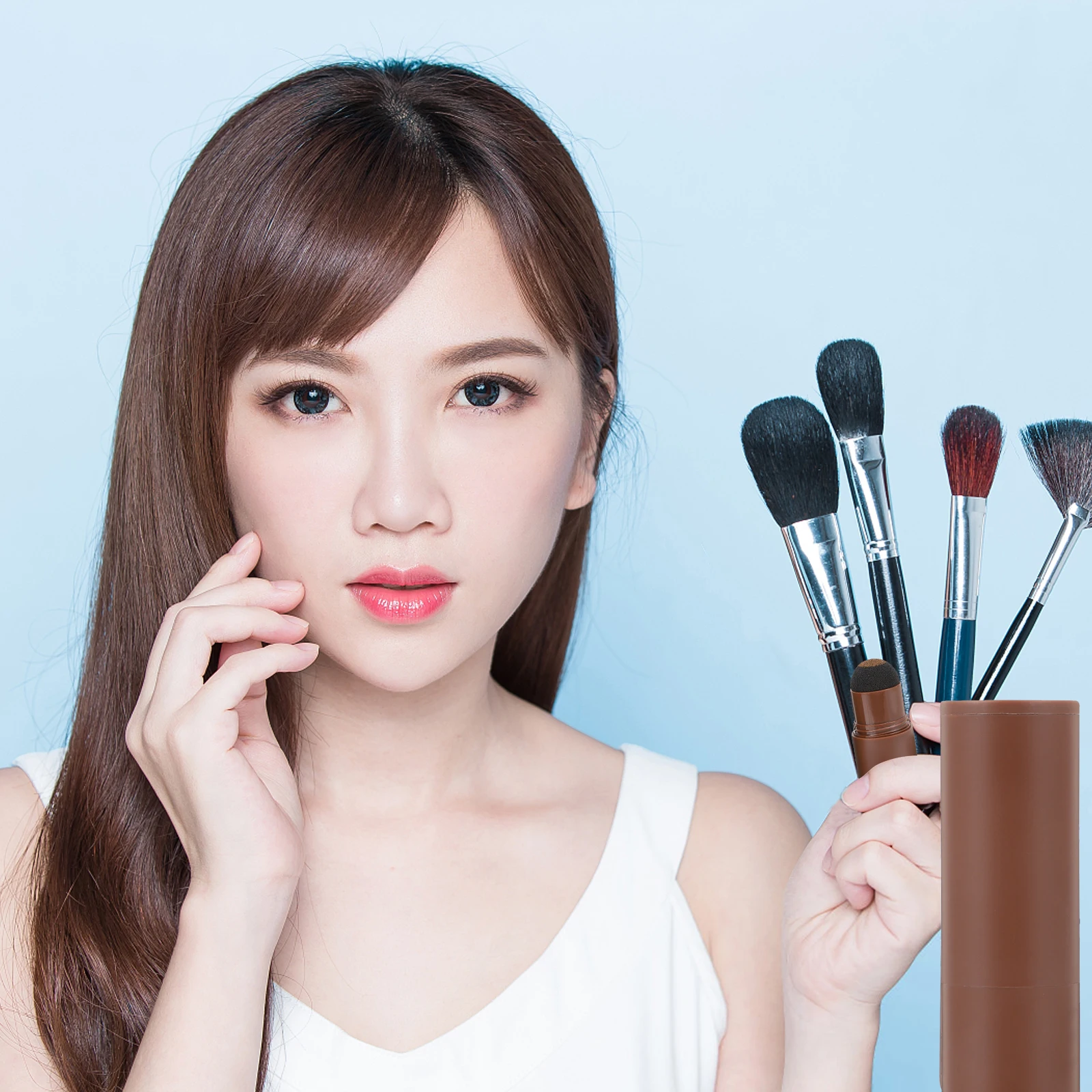 

1pc Hairline Powder For Women Makeup Portable Hair Loss Coverage Shadow Powder Volumizing Scalp Concealer Female Hairline