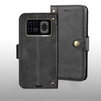 For Doogee Fire 6 Max case Metal Buckle retro Leather Back Case Cover For Doogee Fire 6 Max Phone Accessories
