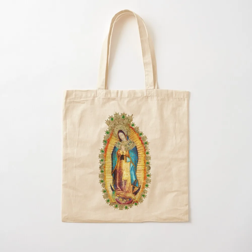 

Our Lady of Guadalupe Mexican Virgin Mary Aztec Mexico Tote Bag eco pack ecological bags sac pour femme Canvas Tote Bag