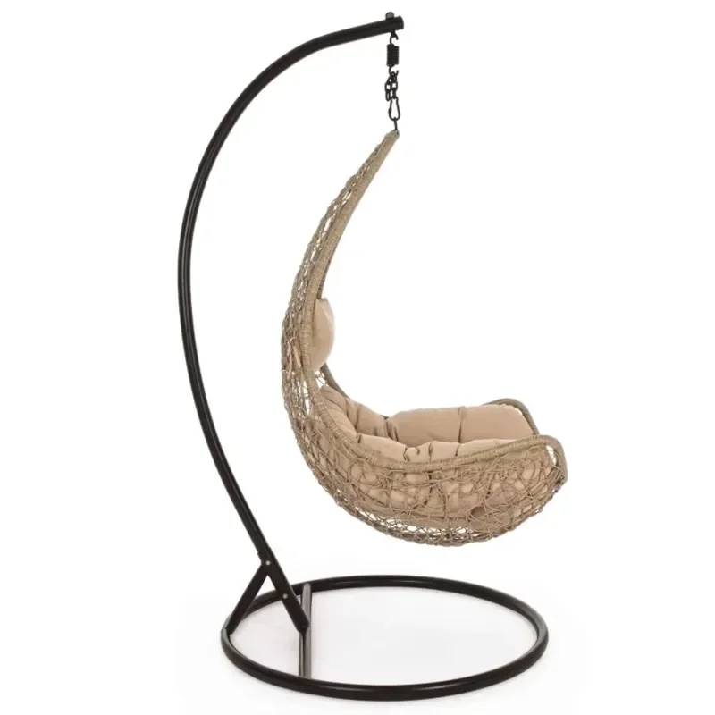 Wicker Hanging Chair for Balcony Terrace Garden Outdoor Rattan Swing Seat Relaxation Furniture Patio Decor Comfortable Design